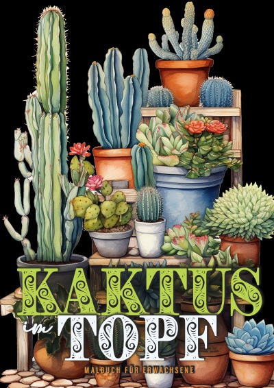 'Cover von Kaktus im Topf Malbuch für Erwachsene'-Cover