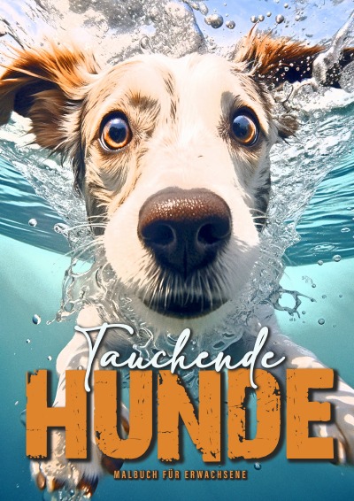 'Tauchende Hunde Malbuch für Erwachsene'-Cover