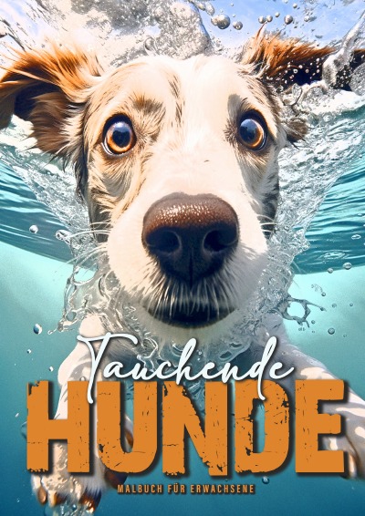 'Cover von Tauchende Hunde Malbuch für Erwachsene'-Cover