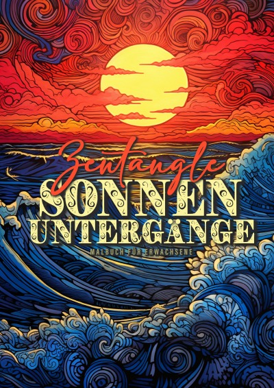 'Cover von Zentangle Sonnenuntergänge Malbuch für Erwachsene'-Cover