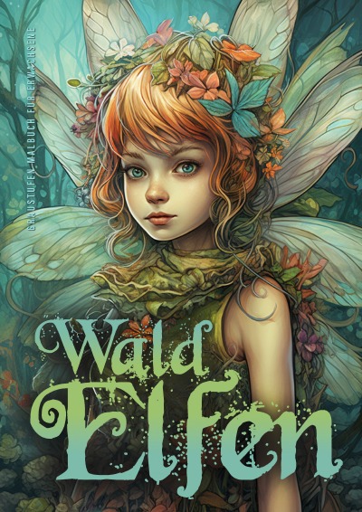 'Waldelfen Graustufen Malbuch für Erwachsene'-Cover