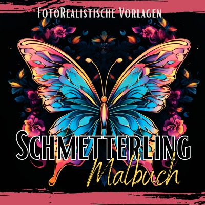 'Cover von Schmetterling Malbuch „Fotorealistisch“.'-Cover