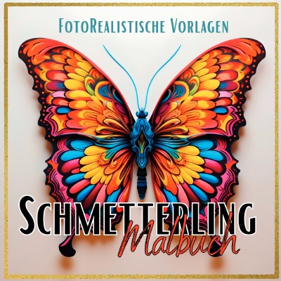 'Cover von Malbuch Schmetterling „Fotorealistisch“.'-Cover