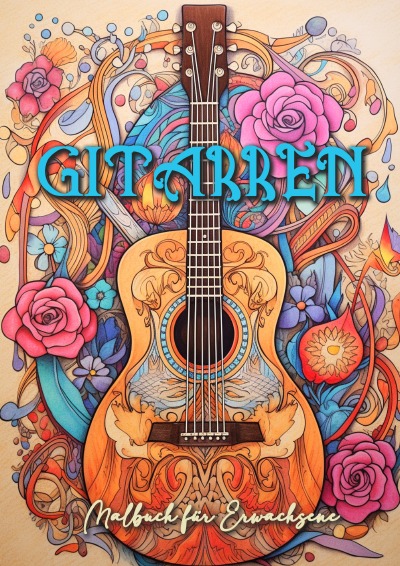 'Cover von Gitarren Malbuch für Erwachsene'-Cover