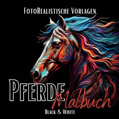 'Cover von Pferde Malbuch „Fotorealistisch“.'-Cover