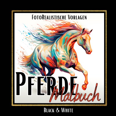 'Cover von Malbuch Pferde „Fotorealistisch“.'-Cover
