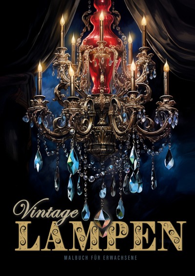 'Cover von Vintage Lampen Malbuch für Erwachsene'-Cover