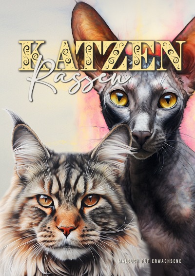 'Cover von Katzenrassen Malbuch für Erwachsene'-Cover