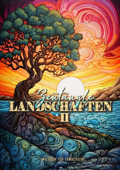 'Cover von Zentangle Landschaften Malbuch für Erwachsene 2'-Cover