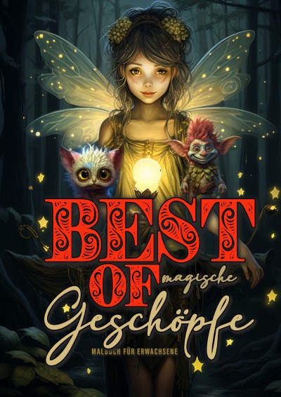 'Cover von Best of magische Geschöpfe Malbuch für Erwachsene'-Cover