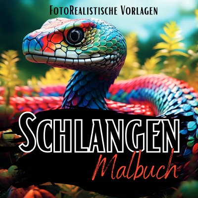 'Cover von Schlangen Malbuch „Fotorealistisch“.'-Cover