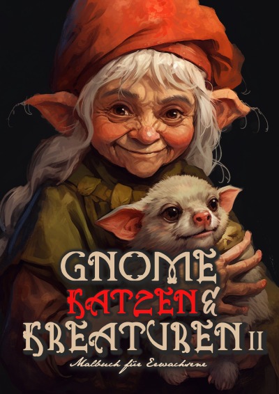 'Gnome, Katzen & Kreaturen Malbuch für Erwachsene 2'-Cover