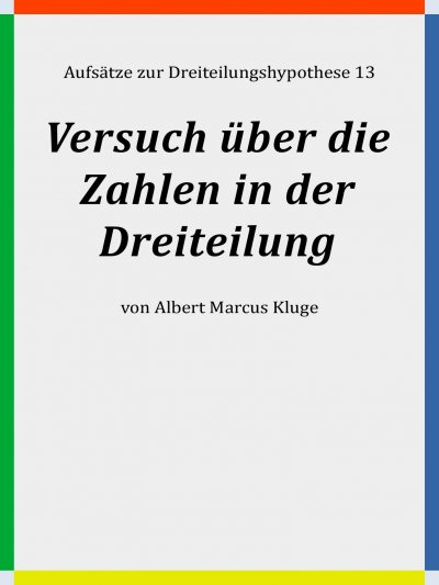 'Versuch über die Zahlen in der Dreiteilung'-Cover