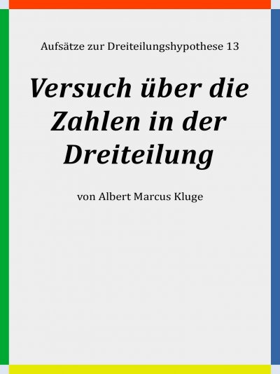'Cover von Versuch über die Zahlen in der Dreiteilung'-Cover