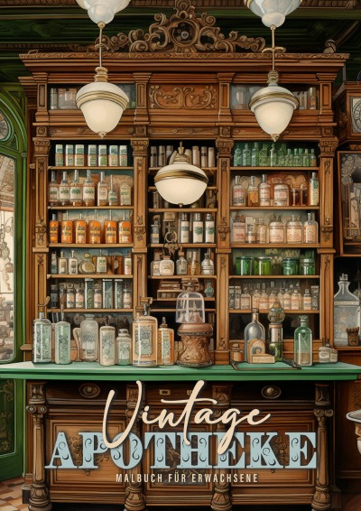 'Cover von Vintage Apotheke Malbuch für Erwachsene'-Cover