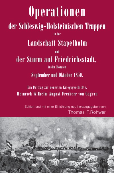 'Cover von Operationen der Schleswig-Holsteinischen Truppen in der Landschaft Stapelholm und der Sturm auf Friedrichsstadt, in den Monaten September und Oktober 1850.'-Cover
