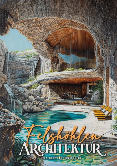 'Cover von Felshöhlen Architektur Malbuch für Erwachsene'-Cover