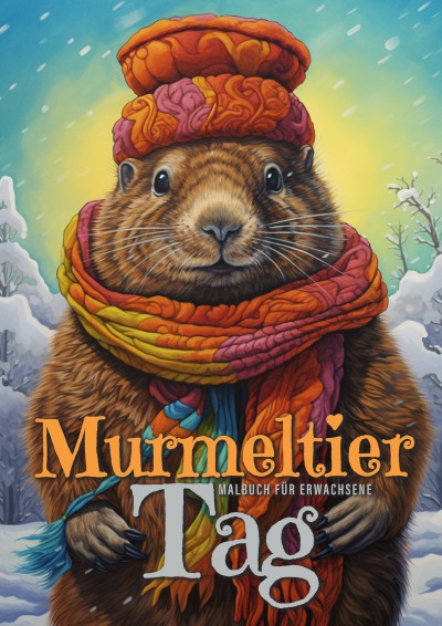 'Cover von Murmeltier Tag Malbuch für Erwachsene'-Cover