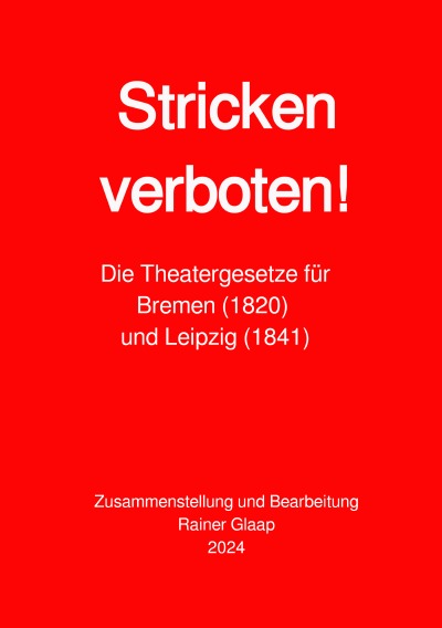 'Cover von Stricken verboten!'-Cover