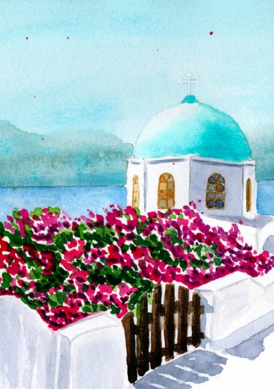 'Cover von Notizheft „Santorini Dreams“'-Cover