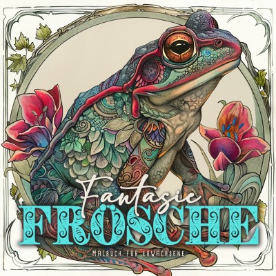 'Cover von Fantasie Frösche Malbuch für Erwachsene'-Cover