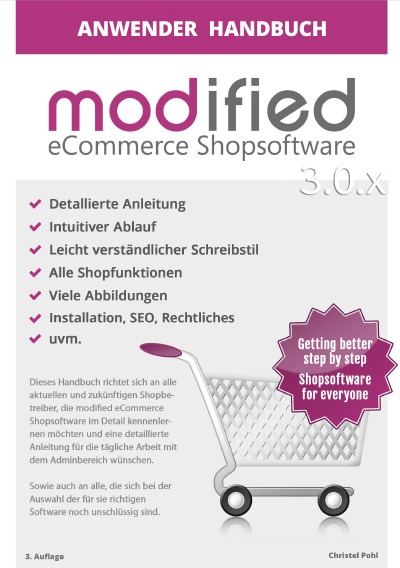 'Cover von Anwenderhandbuch modified eCommerce 3.0.x'-Cover