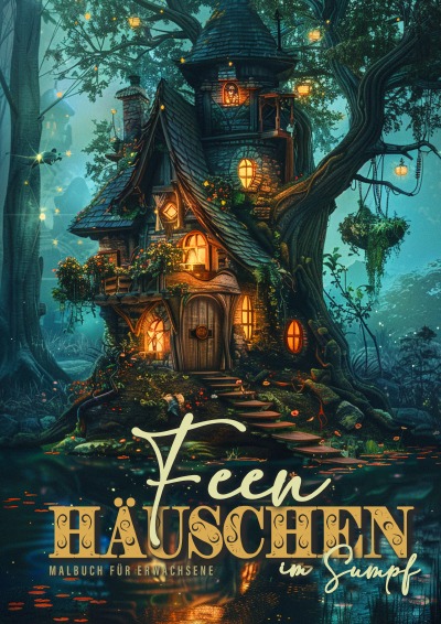 'Cover von Feen Häuschen im Sumpf Malbuch für Erwachsene'-Cover