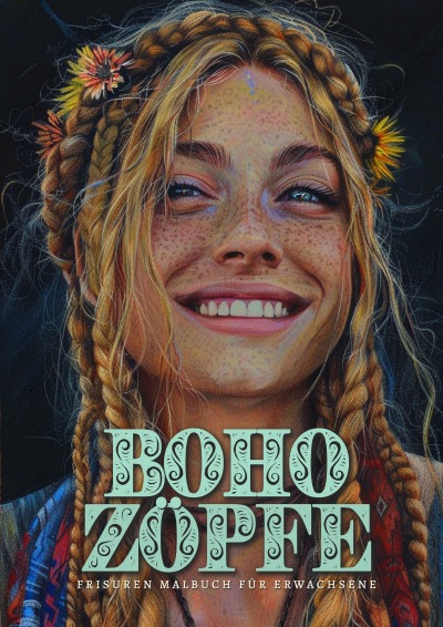 'Cover von Boho Zöpfe Malbuch für Erwachsene'-Cover