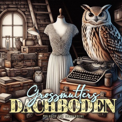 'Cover von Grossmutters Dachboden Malbuch für Erwachsene'-Cover
