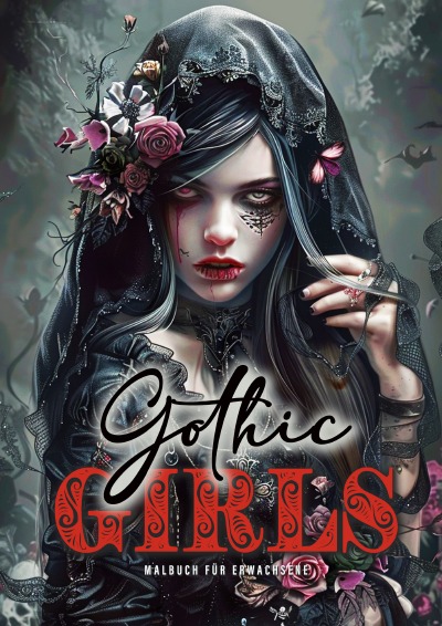 'Cover von Gothic Girls Malbuch für Ewachsene'-Cover