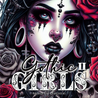 'Cover von Gothic Girls Malbuch für Ewachsene 2'-Cover