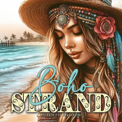 'Cover von Boho Beach Malbuch für Erwachsene'-Cover