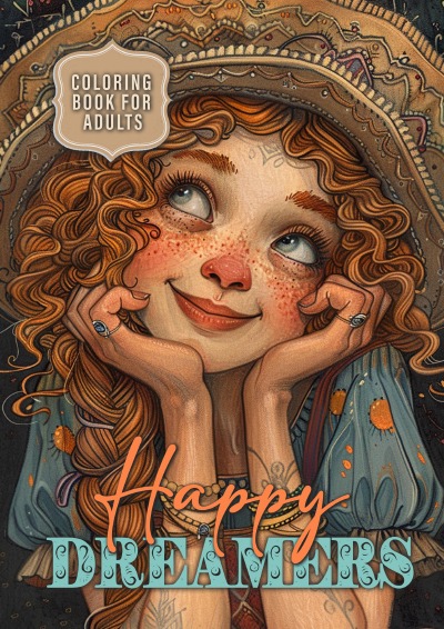 'Cover von Happy Dreamers Coloring Book for Adults'-Cover
