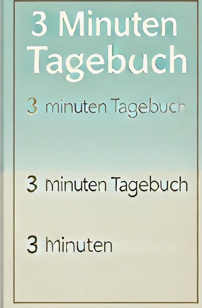 'Cover von 3 Minuten Tagebuch'-Cover