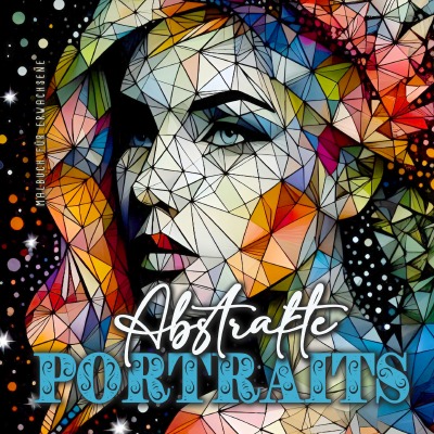 'Cover von Abstrakte Portraits Malbuch für Erwachsene'-Cover