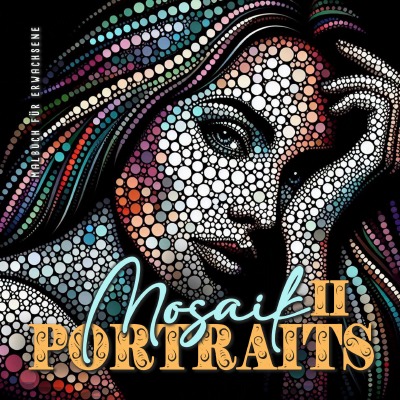 'Cover von Mosaik Portraits Malbuch für Erwachsene 2'-Cover