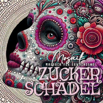 'Cover von Zuckerschädel Mosaik Malbuch für Ewachsene'-Cover