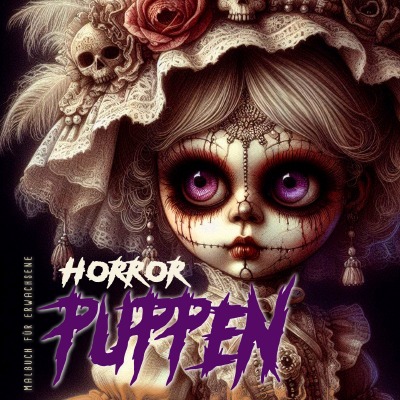'Cover von Horror Puppen Malbuch für Ewachsene'-Cover