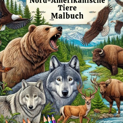 'Cover von Nordamerikanische Tierwelt – Ein Malbuch für Naturliebhaber'-Cover