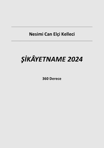 'Cover von Şikâyetname 2024 – 360 Derece'-Cover