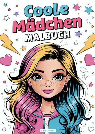 'Cover von Coole Mädchen Malbuch'-Cover