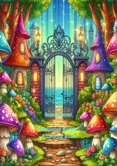 'Cover von Enchanted Worlds: A Coloring Book'-Cover