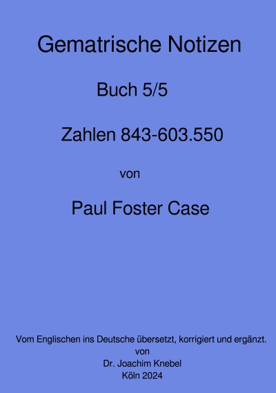 'Cover von Gematrische Notizbücher'-Cover