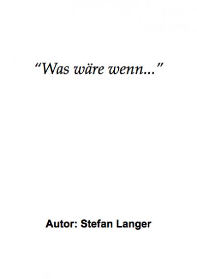 'Cover von „Was wäre wenn…“'-Cover