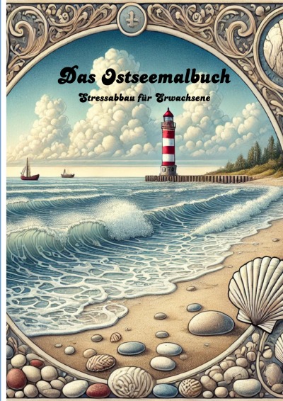 'Cover von Das Ostseemalbuch-Stressabbau für Erwachsene'-Cover