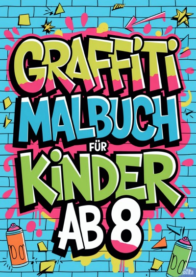 'Cover von Graffiti Malbuch für Kinder ab 8'-Cover