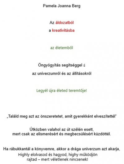 'Cover von Az áldozatból a kreativitásba az életemből'-Cover
