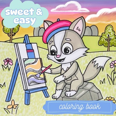 'Cover von sweet and easy coloring book – Farbträumerei'-Cover