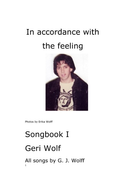 'Cover von Geri Wolf In accordance with the feeling Songbook I'-Cover