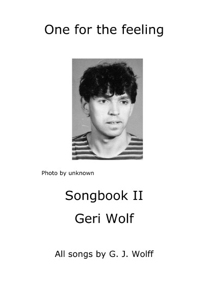 'Cover von Geri Wolf One for the feeling Songbook II'-Cover